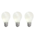 Three frosted glass light bulb squeeze toys with metallic screw bases for sensory stress relief and relaxation