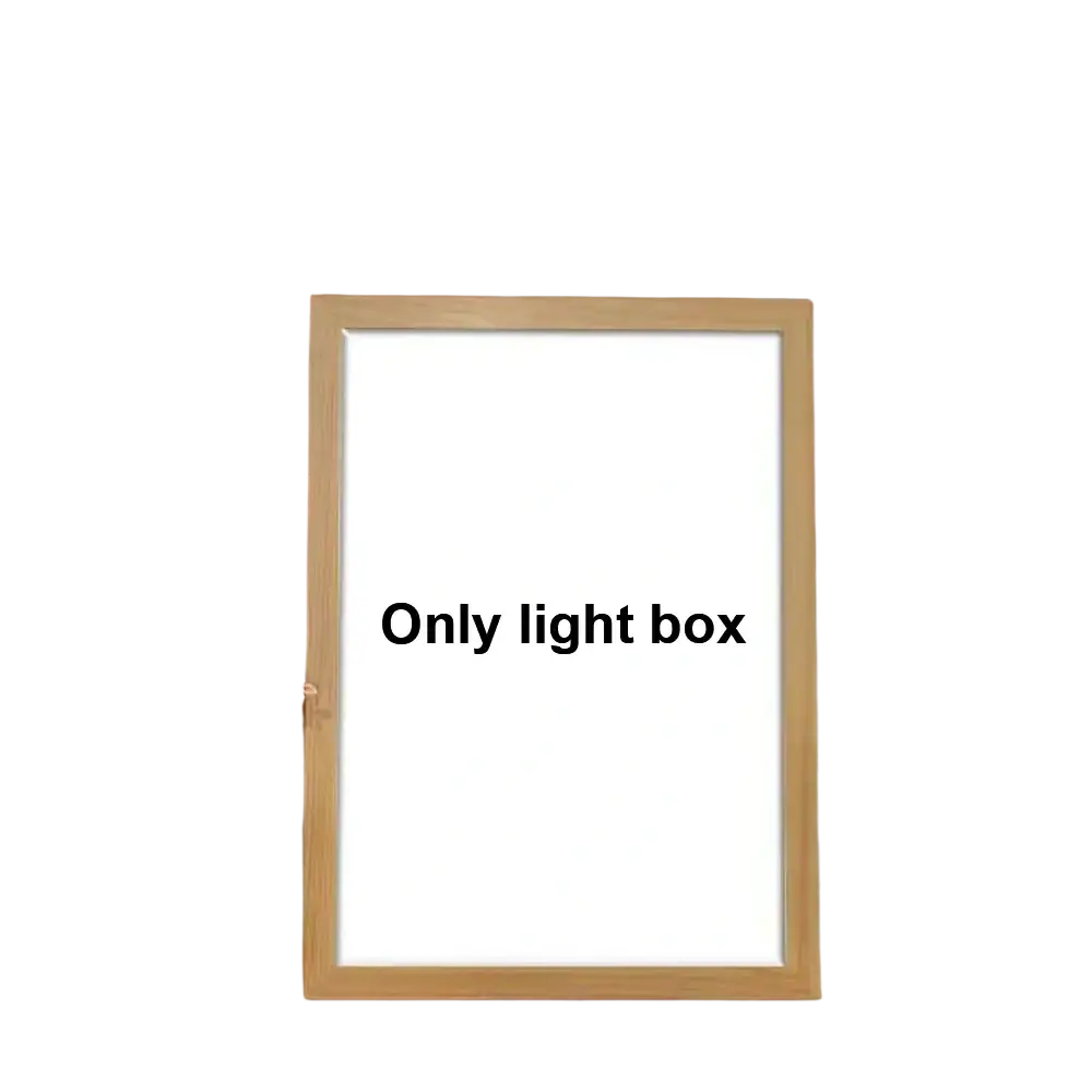 A minimalist wooden-framed led night light with bright white surface for lighting painting decoration inuyasha