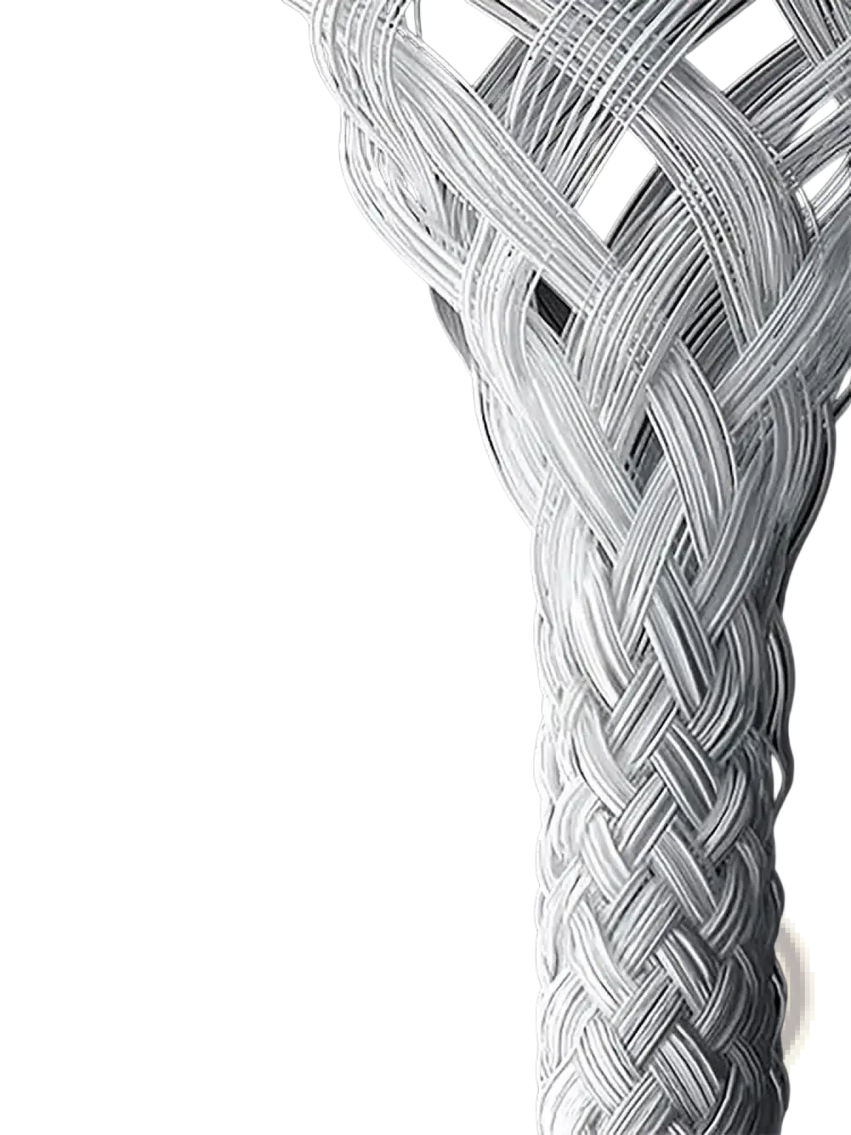 White 48-strand cotton braided usb lightning cable with durable texture for 20w fast charging