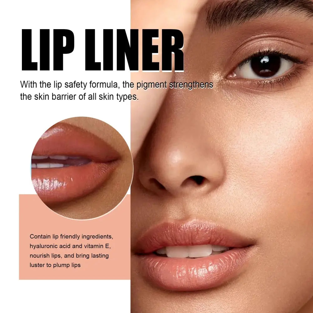 Ouhoe waterproof plumping lip liner and gloss pen in soft peach with smooth creamy texture for all skin types