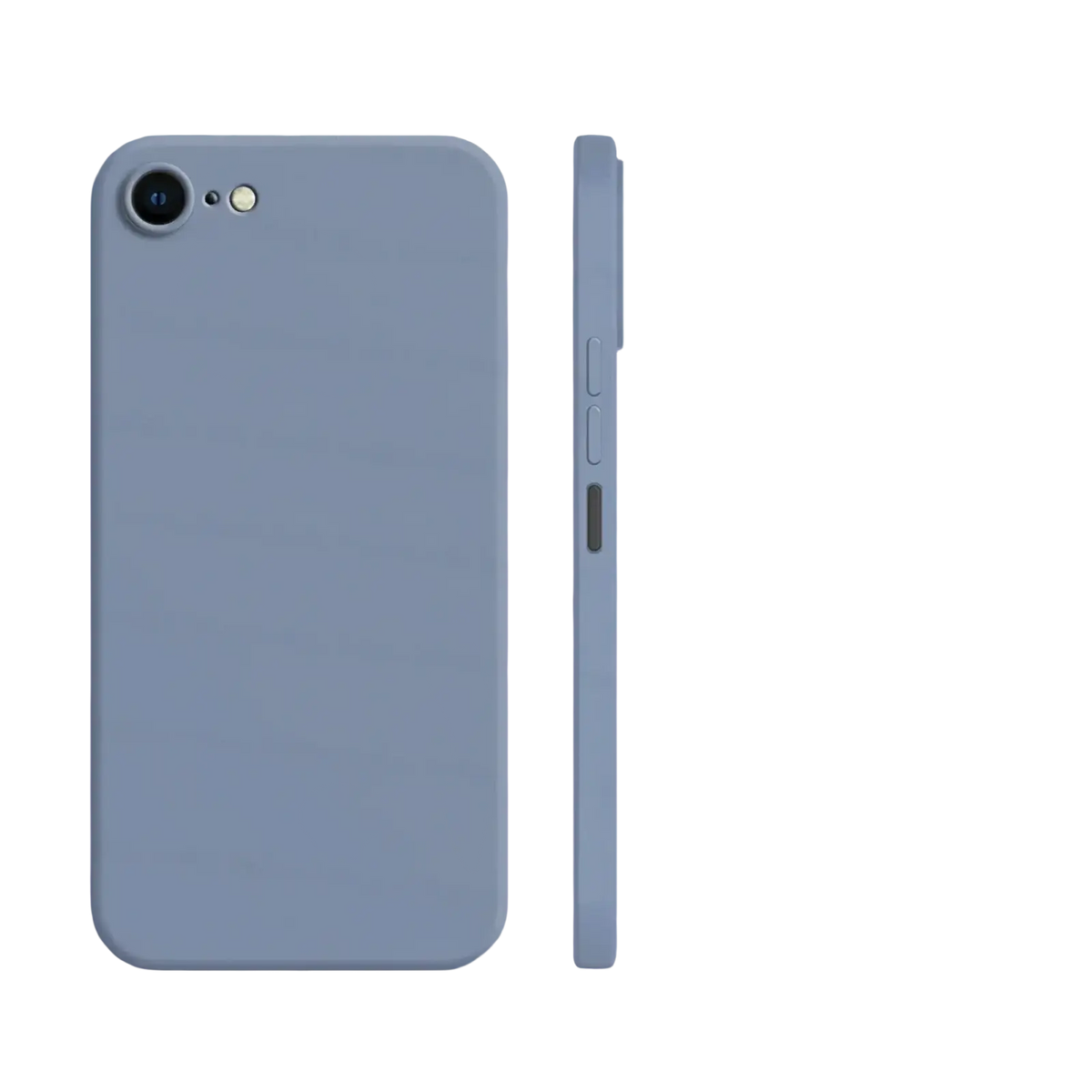 Minimalist light gray liquid silicone iphone se 2022 shockproof case back with smooth matte finish and precise cutouts