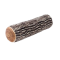 A plush cylinder throw pillow designed as a realistic wood grain log with brown and gray bark texture