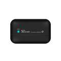 Black lte power bank 10000mah with sleek rectangular design and teal light for external charging wifi router use