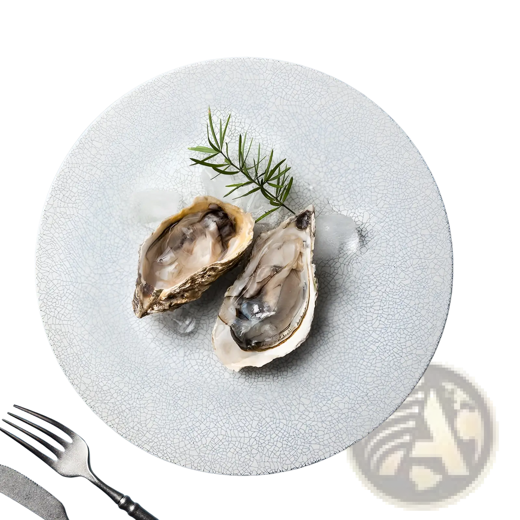 Light gray lucerne sophie ceramic plate with subtle crackled glaze texture for elegant dining use