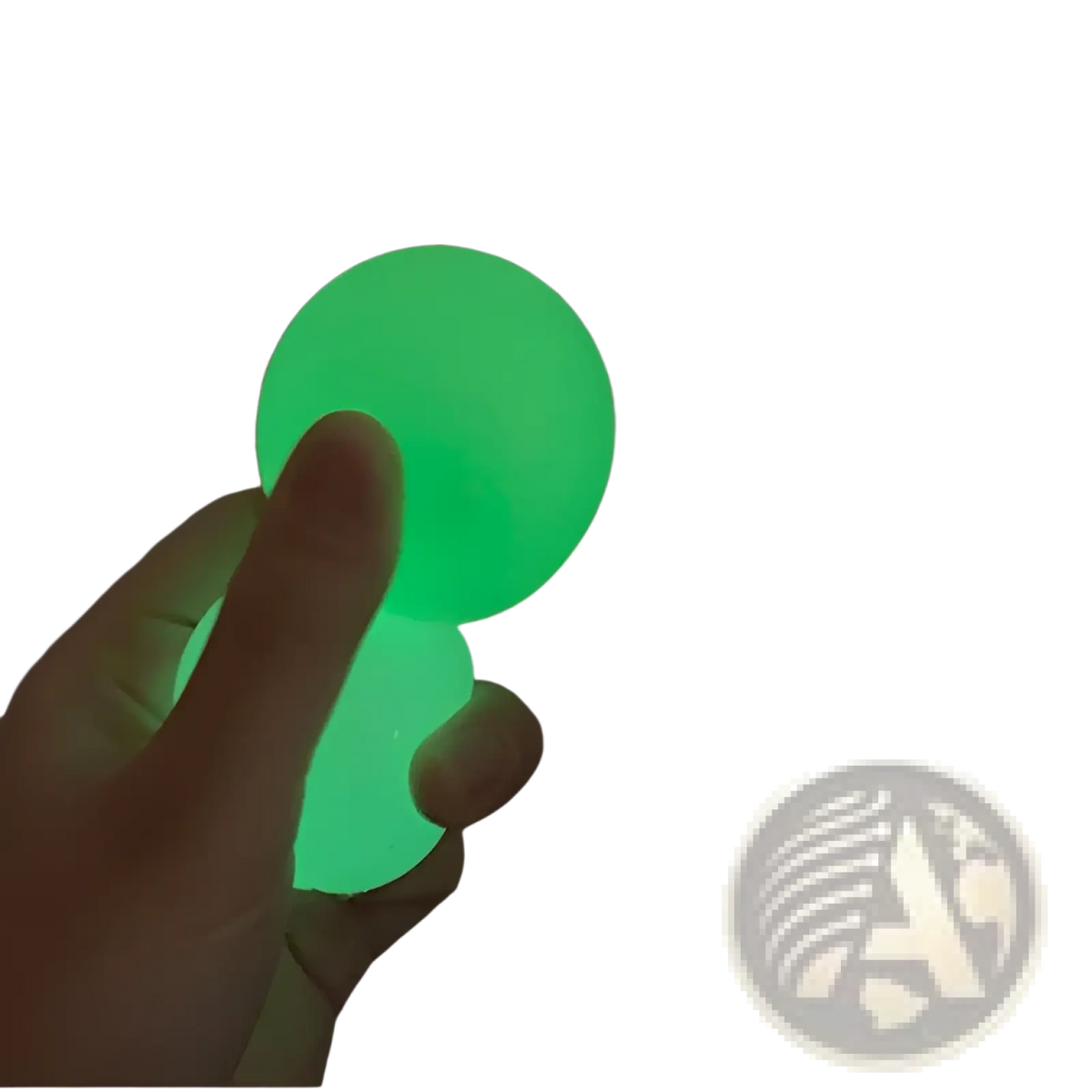 Luminous sticky wall ball glow in the dark green silicone stress ball for squeezing and sensory play