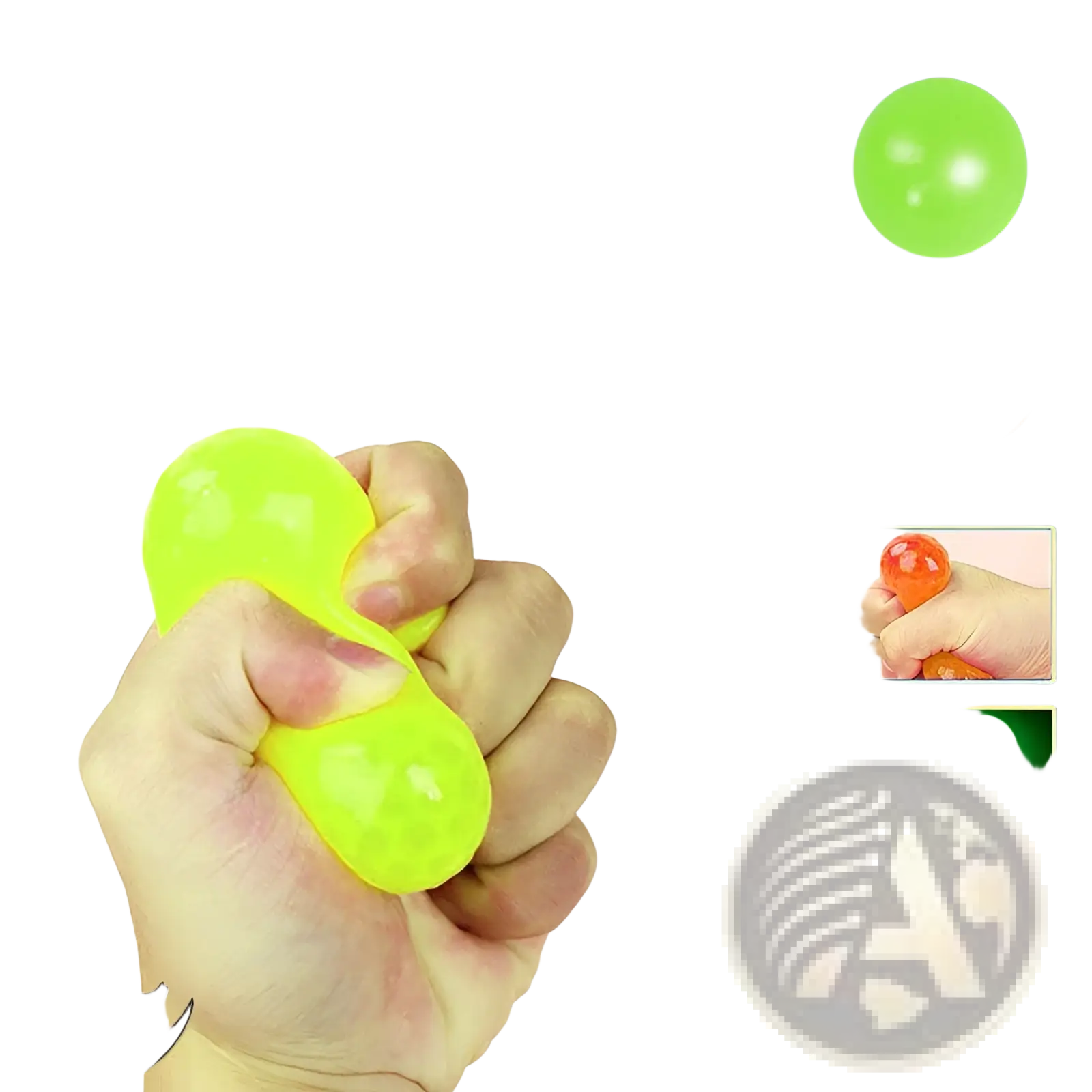 Luminous sticky wall balls are bright neon green high-viscosity gel squeeze toys that glow in the dark