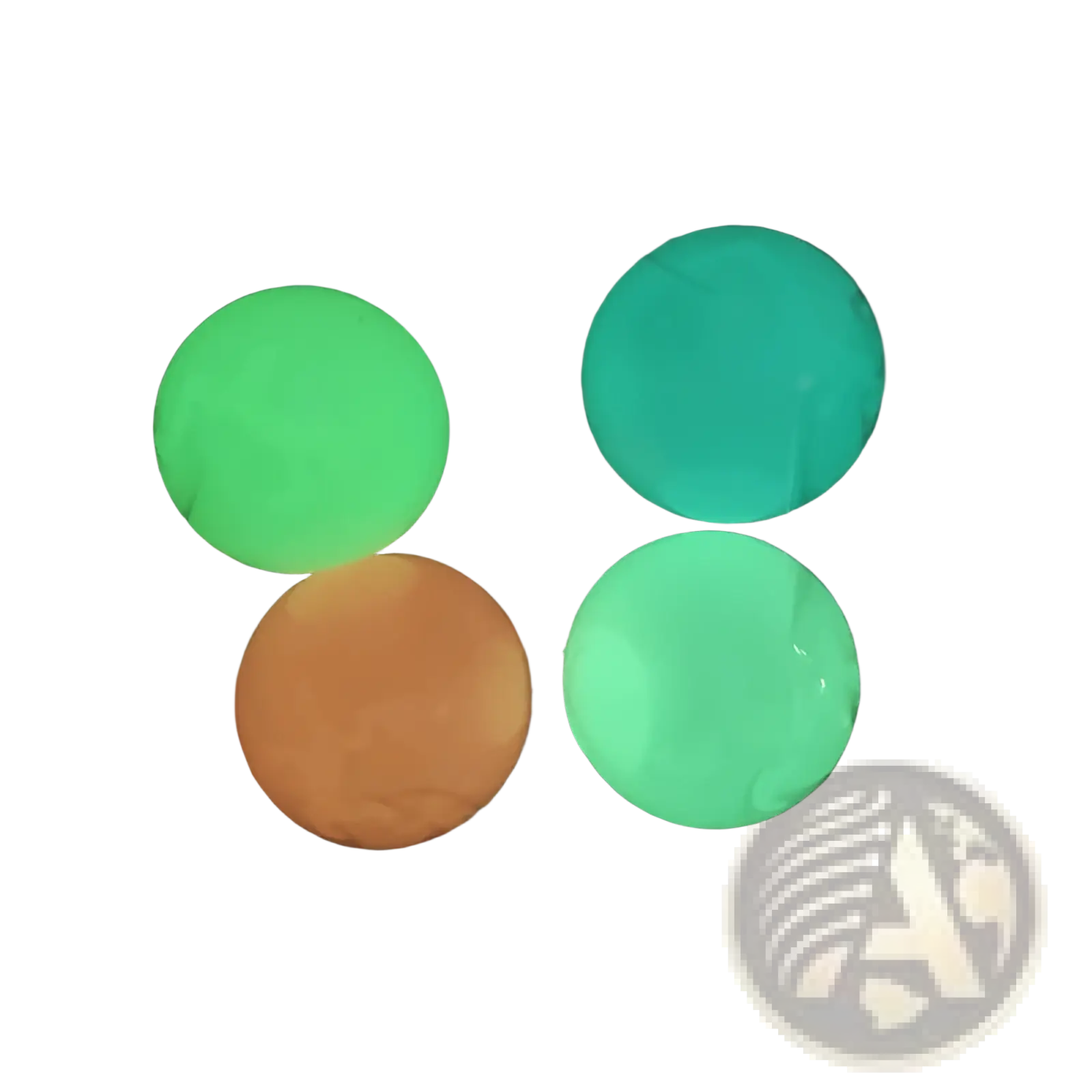 Luminous sticky wall balls glow in the dark squeeze toy in vibrant green and orange hues in clear plastic bag