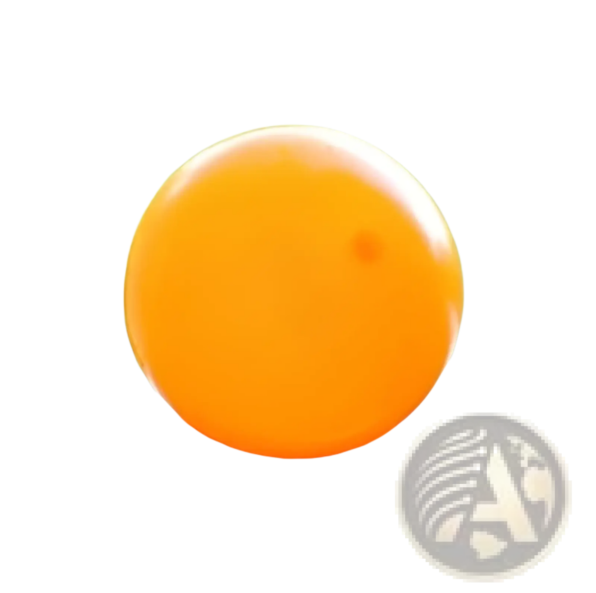 Orange luminous sticky wall ball made of glow in the dark material used as a squeeze toy for sensory play