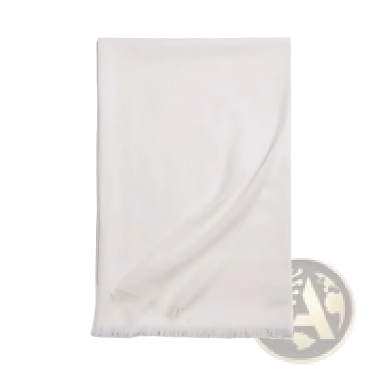 Luxury wool scarf for women in soft off-white cashmere with a delicate fringed edge for elegant warmth