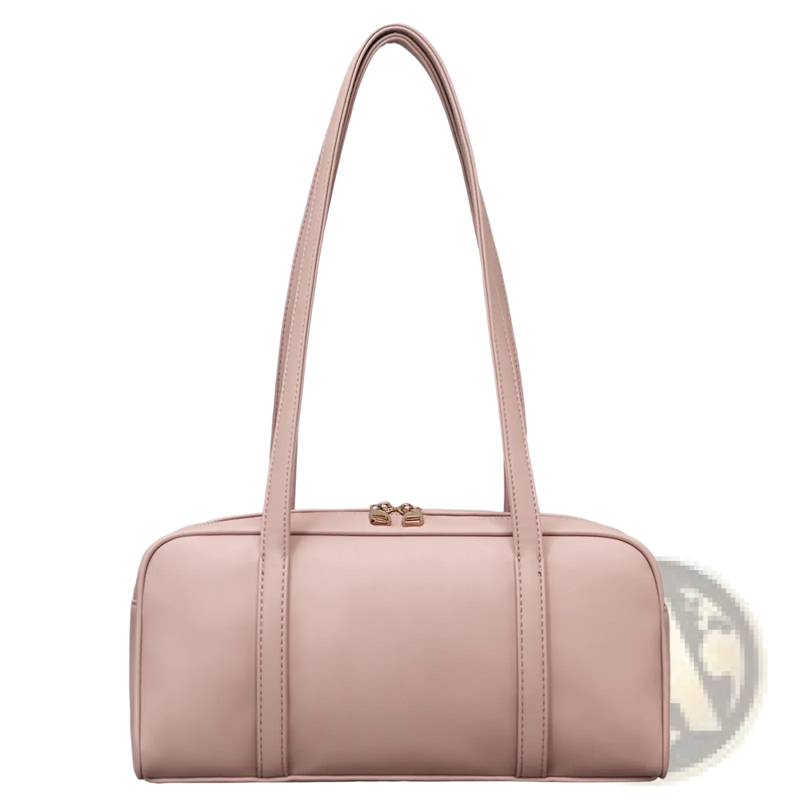 Lxq026 chic leather single shoulder bag for women blush pink leather minimalist design with gold tone hardware
