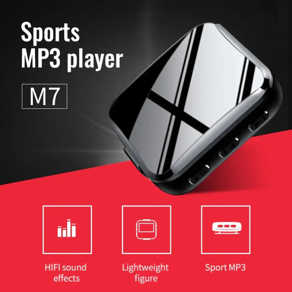 Black and silver m7 sports mp3 player with sleek glossy finish for m8 smart hd noise reduction bluetooth intercom device