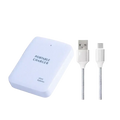 White magcle emergency usb power bank for 4 aa batteries with braided fabric usb power charging cable