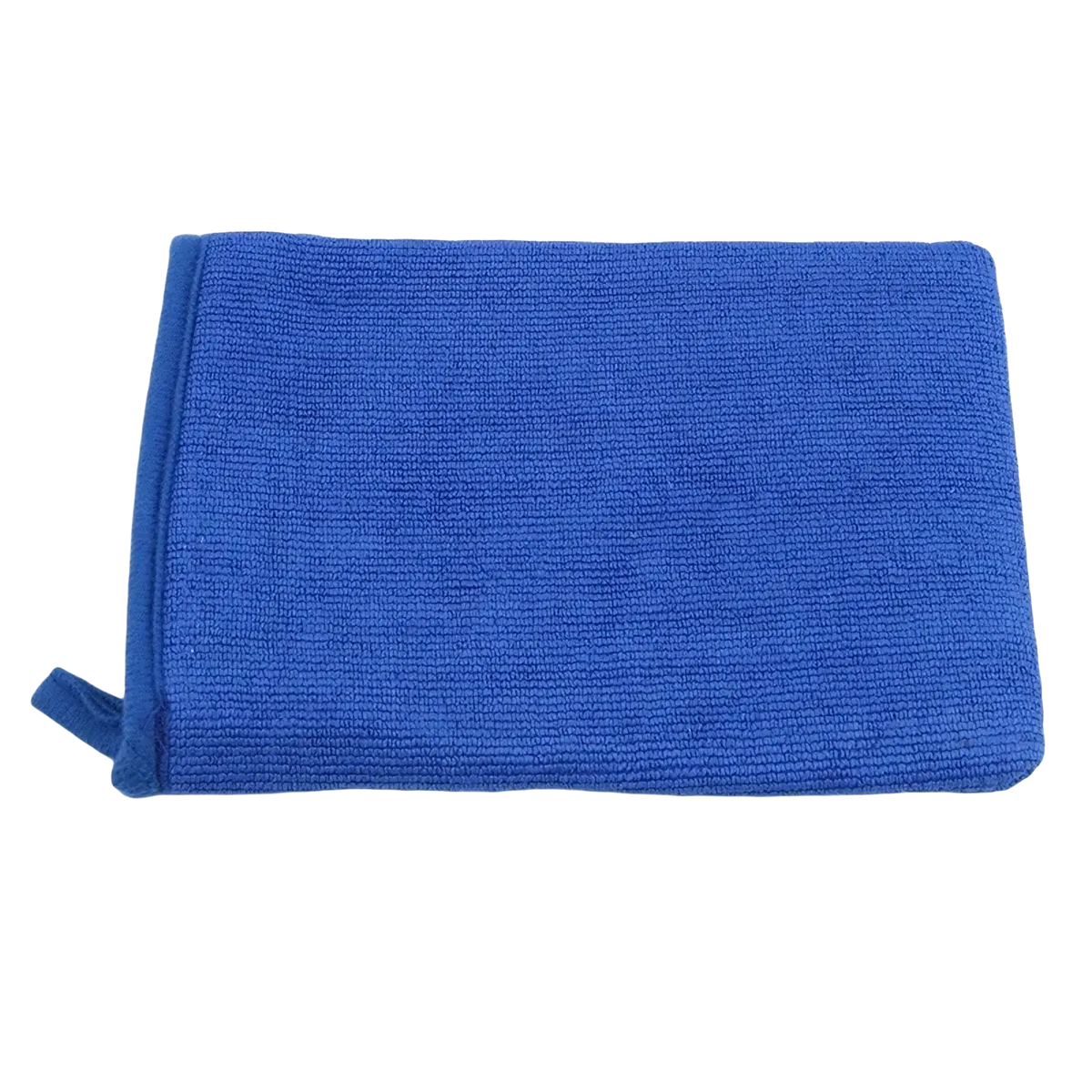 Blue microfiber cleaning mitt with looped handle for the magic clay cloth auto detailing towel product