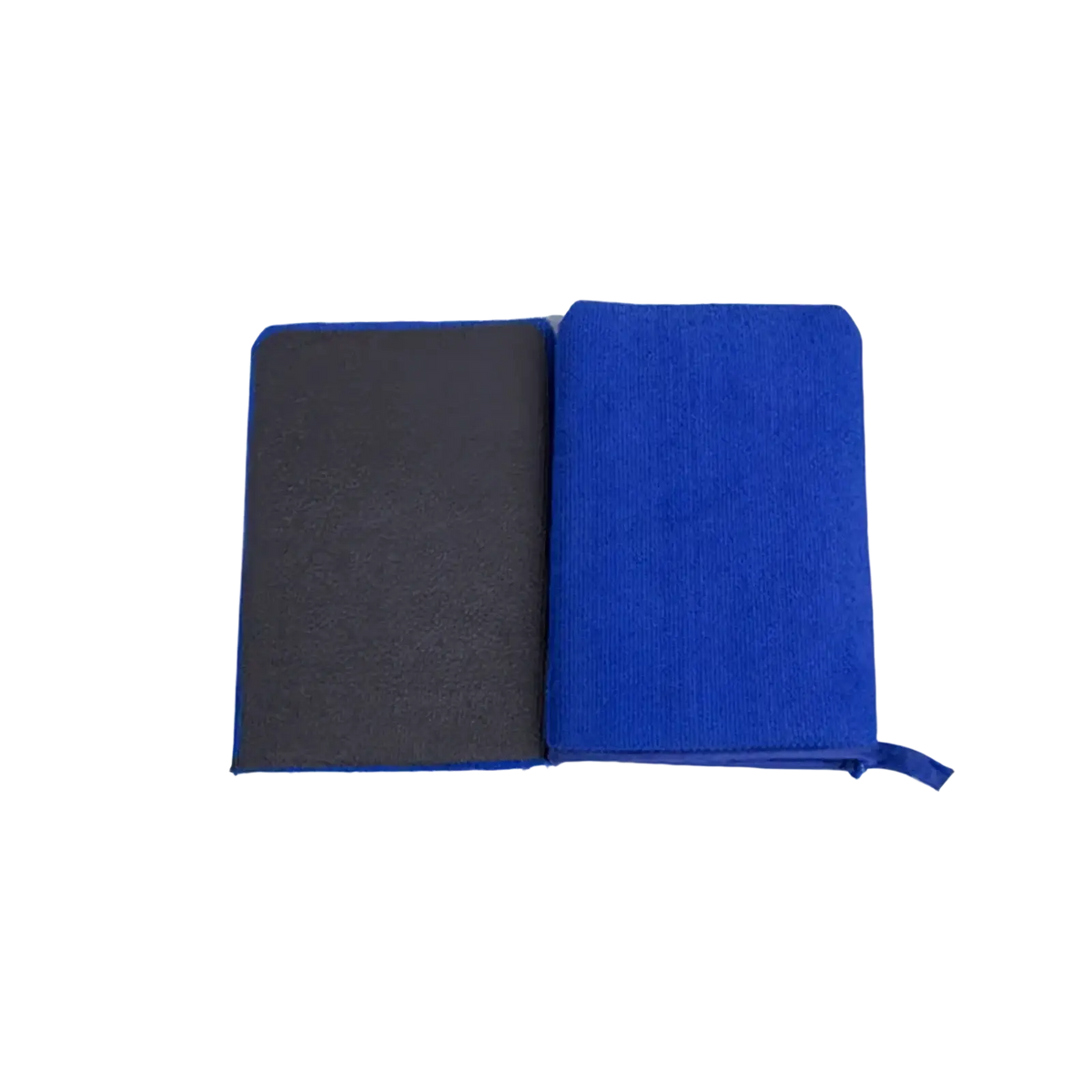 Magic clay cloth auto detailing towel dual-sided microfiber cloth black and vibrant blue for effective surface wiping