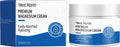 West month premium magnesium cream hydrating body lotion in white jar with blue accents and easily absorbed hydrating text