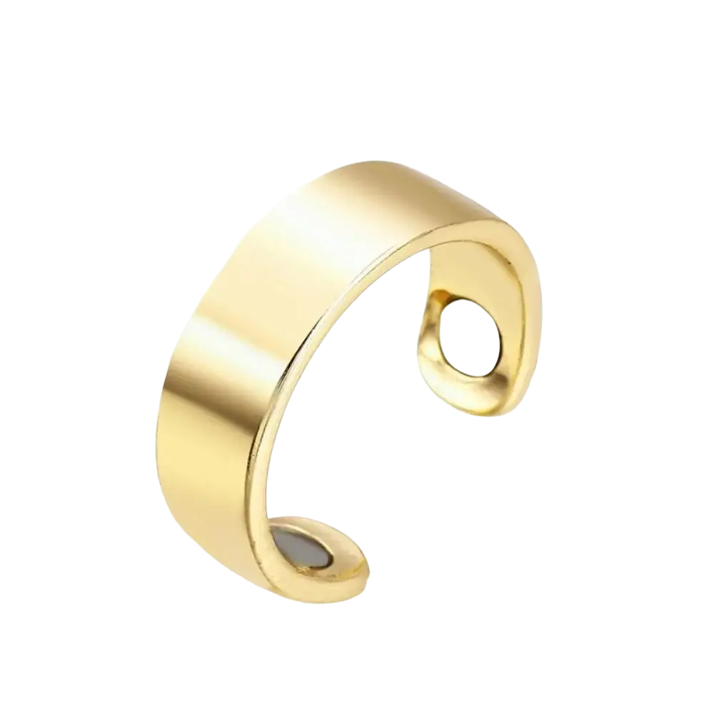 Gold-colored 1pc magnetic toe ring with sleek minimalist design and smooth zinc alloy finish from magnetic bangles collection