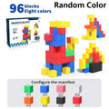 Colorful magnetic building blocks stem educational toys featuring playful llama and pyramid structures in vibrant hues