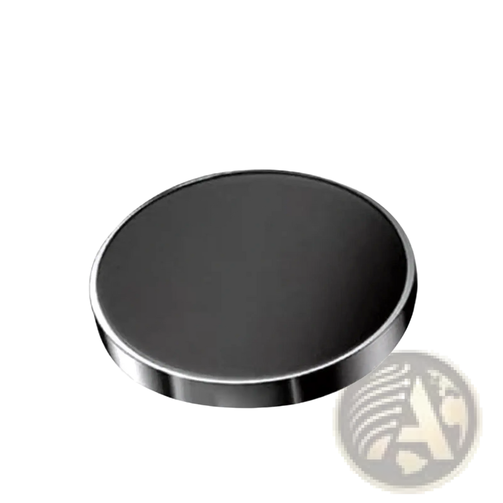 Magnetic car phone mount back side showing black circular magnet with silver metallic rim 5.4cm diameter for iPhone 12 13 14 15