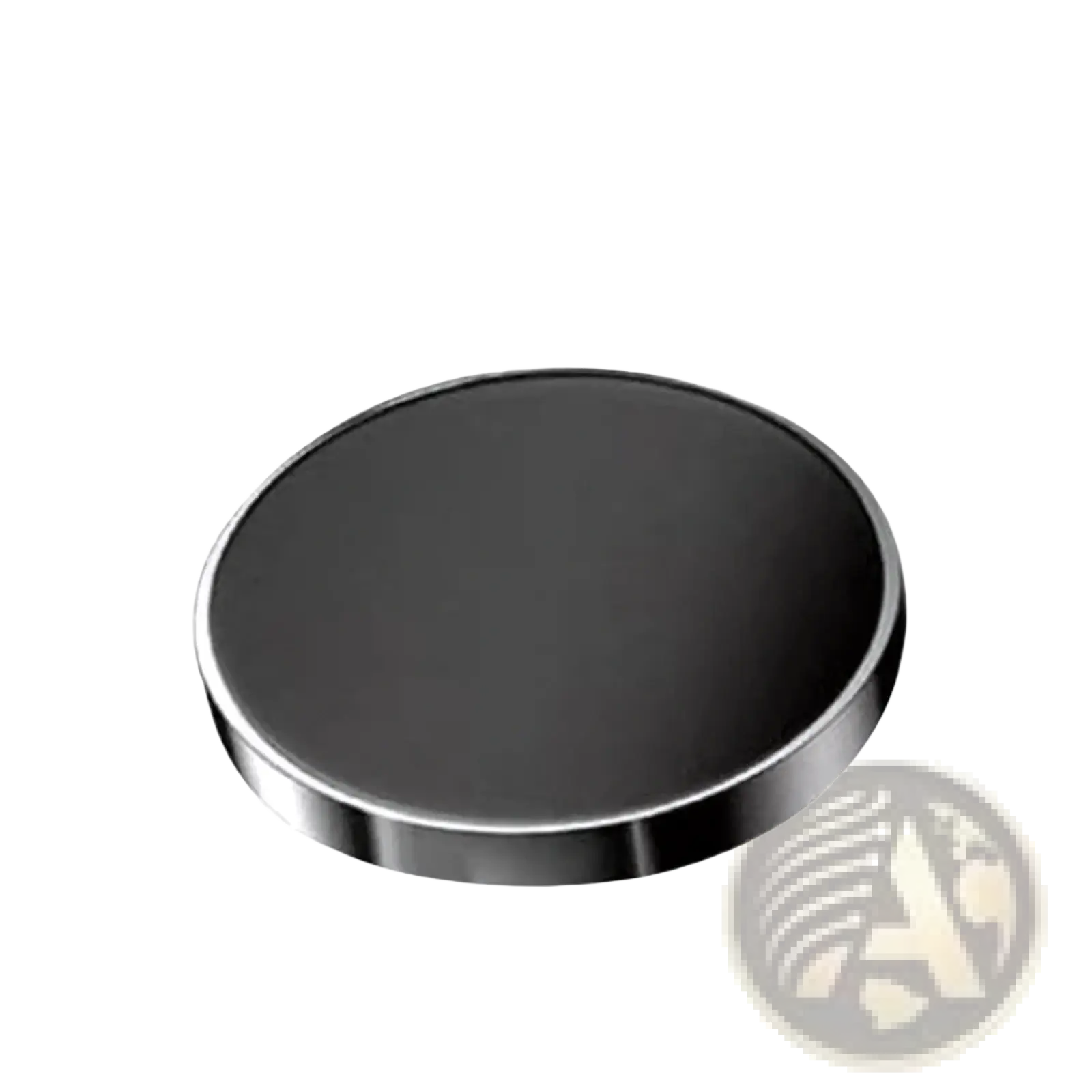 Magnetic car phone mount back side showing black circular magnet with silver metallic rim 5.4cm diameter for iPhone 12 13 14 15