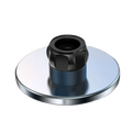 Shiny chrome-plated circular base with black hexagonal threaded insert for magnetic car phone mount for iphone 12 13 14 15