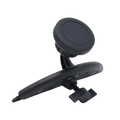 Black magnetic cd slot car phone mount with adjustable arm and clip for mini gps and iphone use
