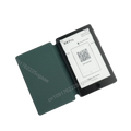 Black x4 pro e-reader with dark green protective cover shown with official original magnetic charging dock