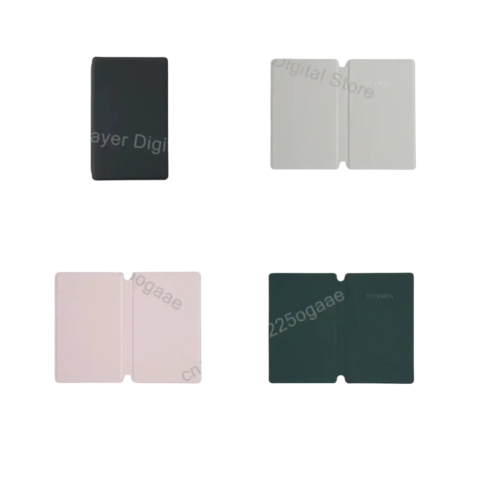 Black gray blush pink and dark green minimalist flip covers for kindle paperwhite with magnetic charging dock features