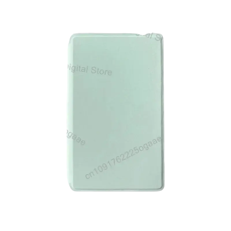 A sleek mint green leather wallet with minimalist design placed beside the official original magnetic charging dock for xteink x4 pro