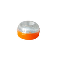 Magnetic led car emergency strobe light beacon with orange and clear ribbed dome-shaped plastic cover