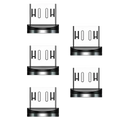 Black and silver magnetic micro usb charging plug adapters with transparent protective covers for secure connections