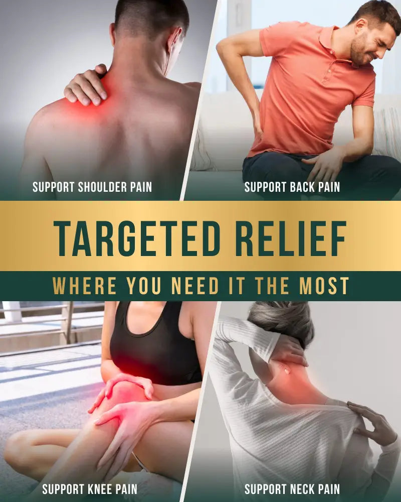 Targeted relief support brace for shoulder back knee and neck pain with neodymium magnetic therapy patches 20 pack 3500 gauss