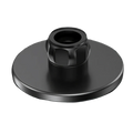 Black matte-finished metal mounting base with central hexagonal threaded post for magnetic car phone mount iphone 12 13 14 15 back side
