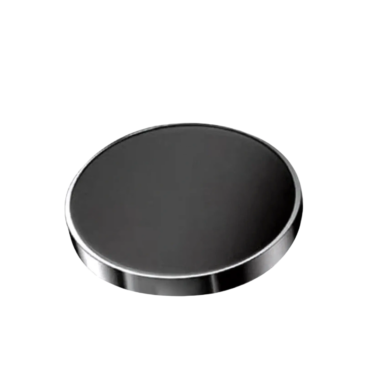 Magnetic car phone mount back side showing black circular magnet with silver metallic rim 5.4cm diameter for iPhone 12 13 14 15