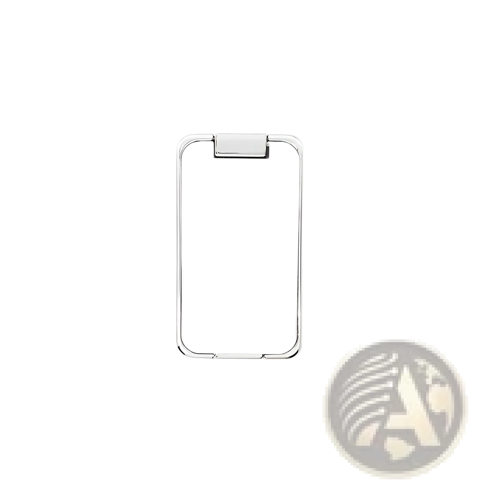 Clear plastic magnetic phone ring holder foldable desktop stand with a silver metallic clip at the top