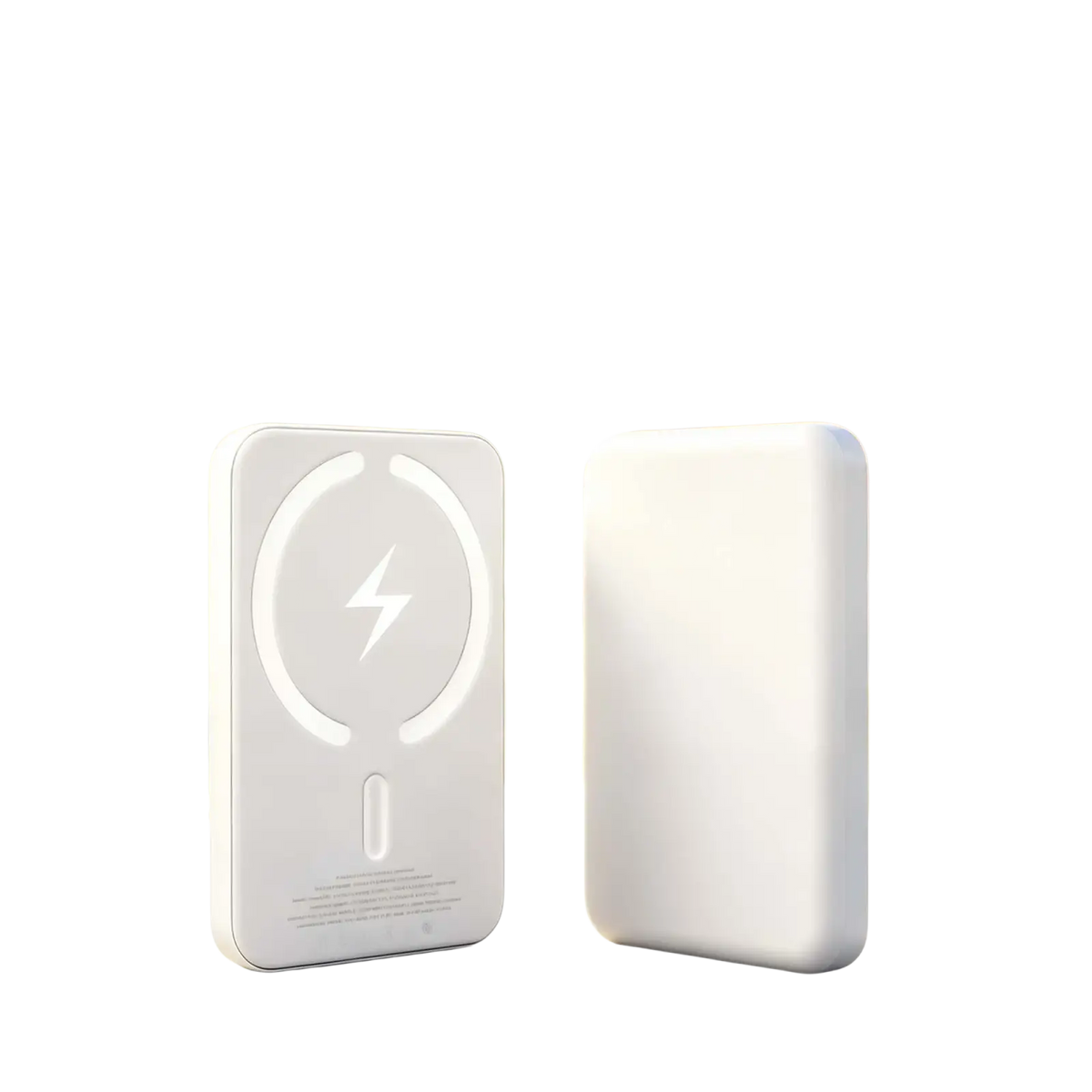 White portable magnetic power bank with 20000mah capacity and pd20w fast charging for magnetic suction convenience