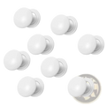 White ceramic magnetic race bib holder clips with smooth rounded design for running use