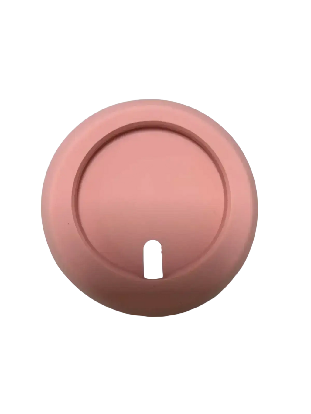 Pink circular silicone magnetic wireless charging stand with central usb-c port for iphone phone charging
