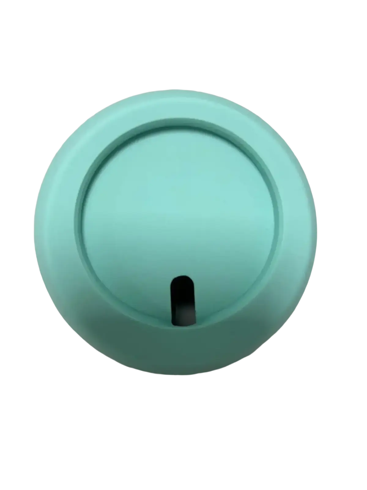 Matte mint-green mag safe wireless charging desk stand lid with central oval cutout and subtle concentric ridges