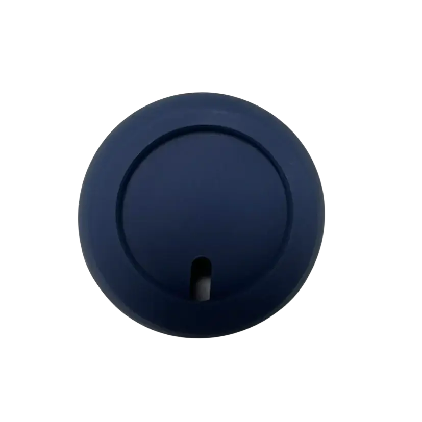 Navy blue silicone lid with central drinking slot for magsafe wireless charging desk stand for iphone