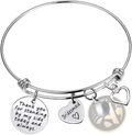 Silver adjustable bangle bracelet with engraved bridesmaid and thank you charms maid of honor wedding gift