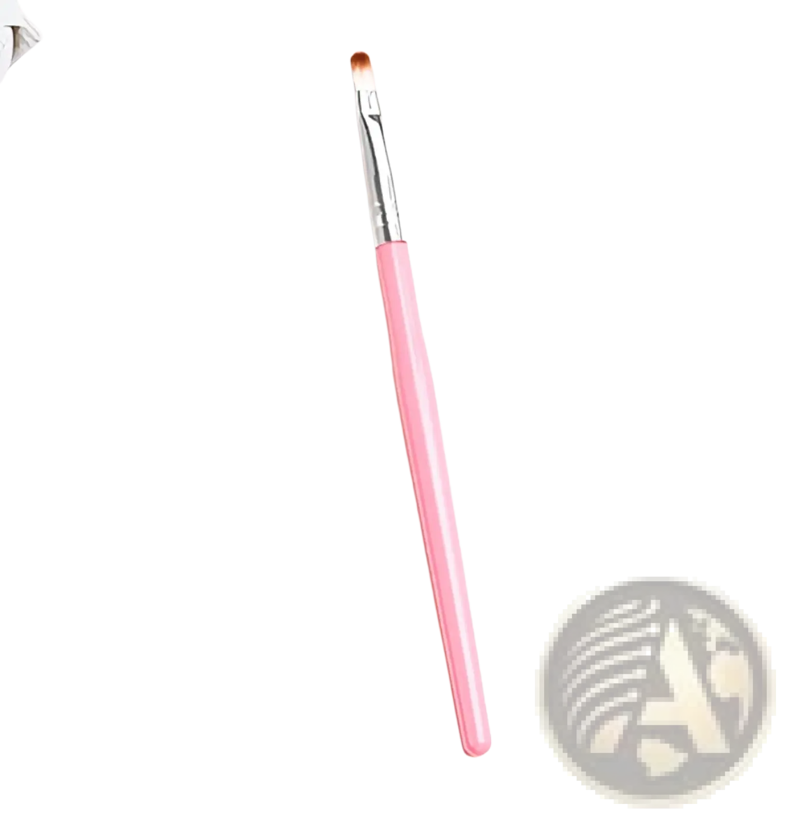 Pink-handled makeup brush with silver ferrule and fine tapered bristles from makeup brush set 5 piece pink gradient tools