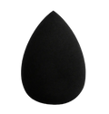 Black teardrop shaped beauty sponge from a 19pcs makeup brushes and beauty sponges set for flawless application