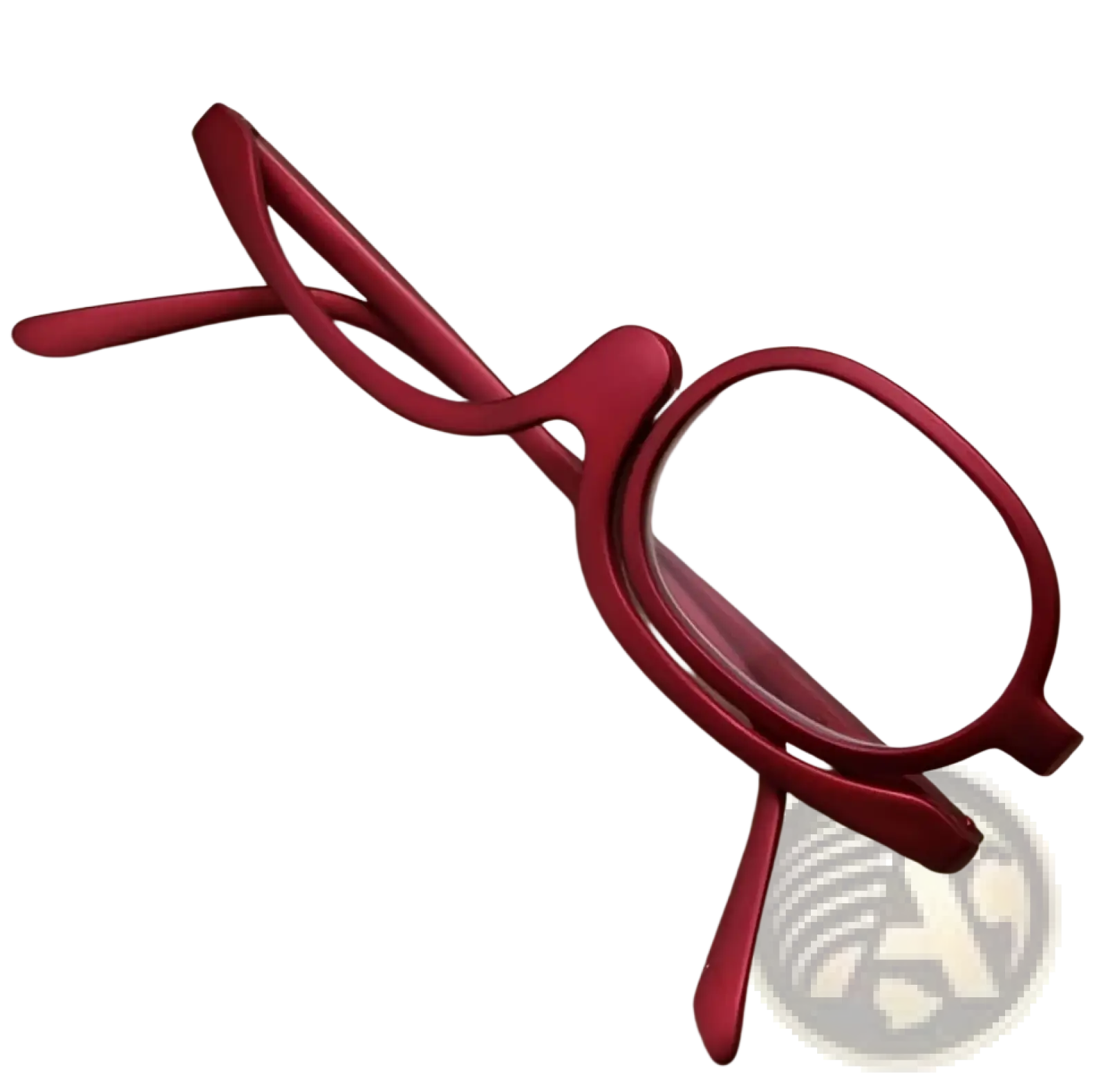 Red metallic framed makeup reading glasses with +2.50 strength and sleek modern design variety pack