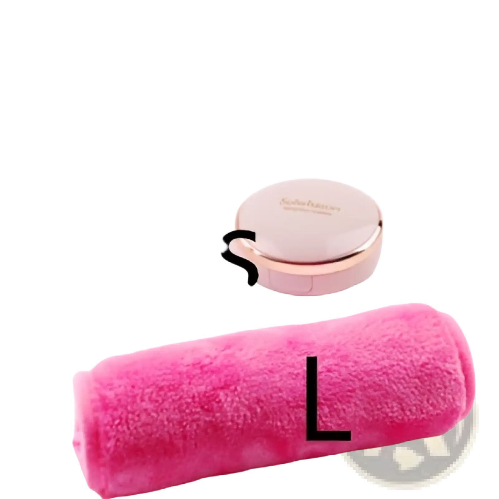 Pink fluffy microfiber makeup remover towel roll in reusable 5 pack for gentle facial cleansing and makeup removal