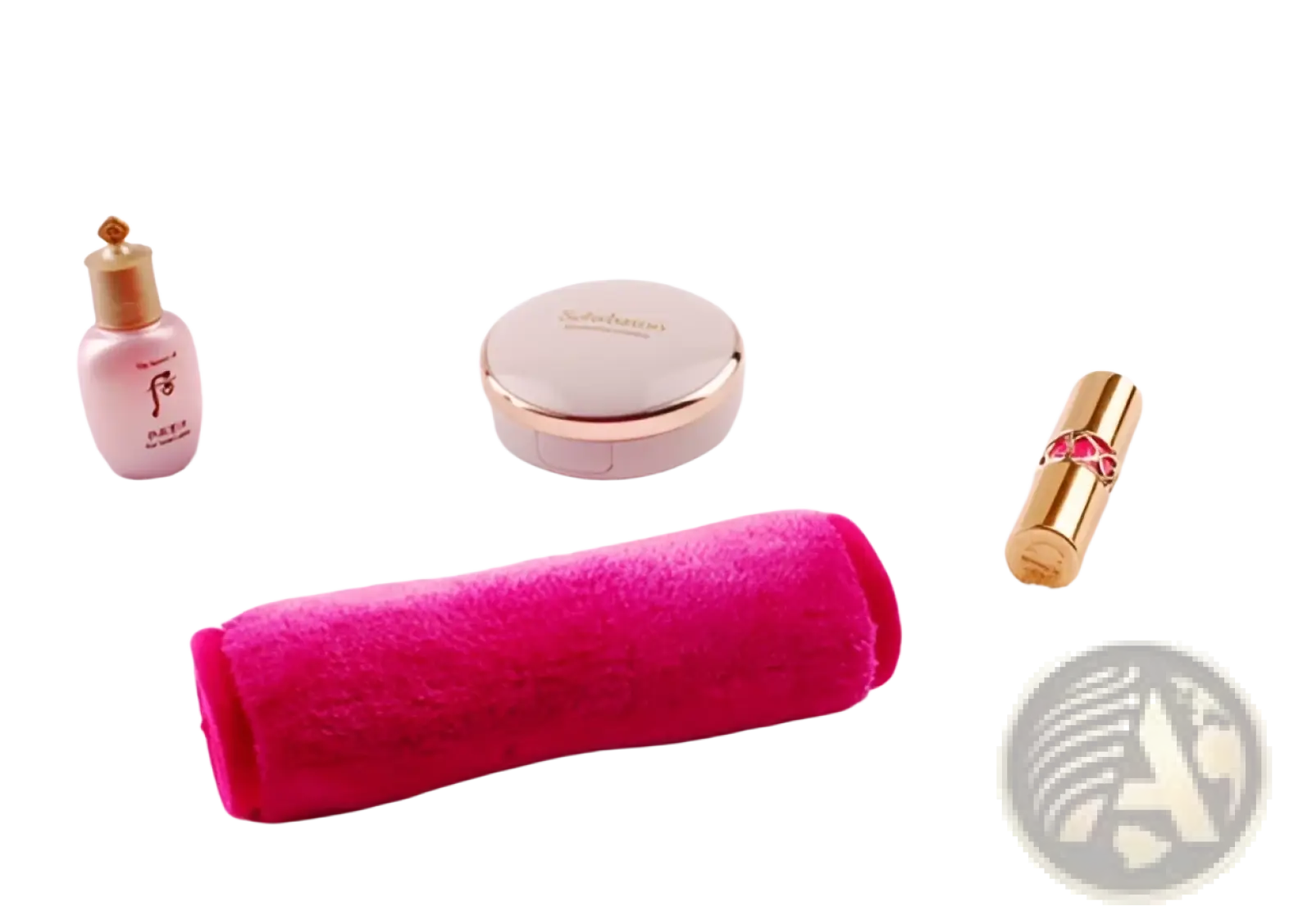 Vibrant pink plush microfiber makeup remover towel reusable facial cleansing mitt in a 5 pack set