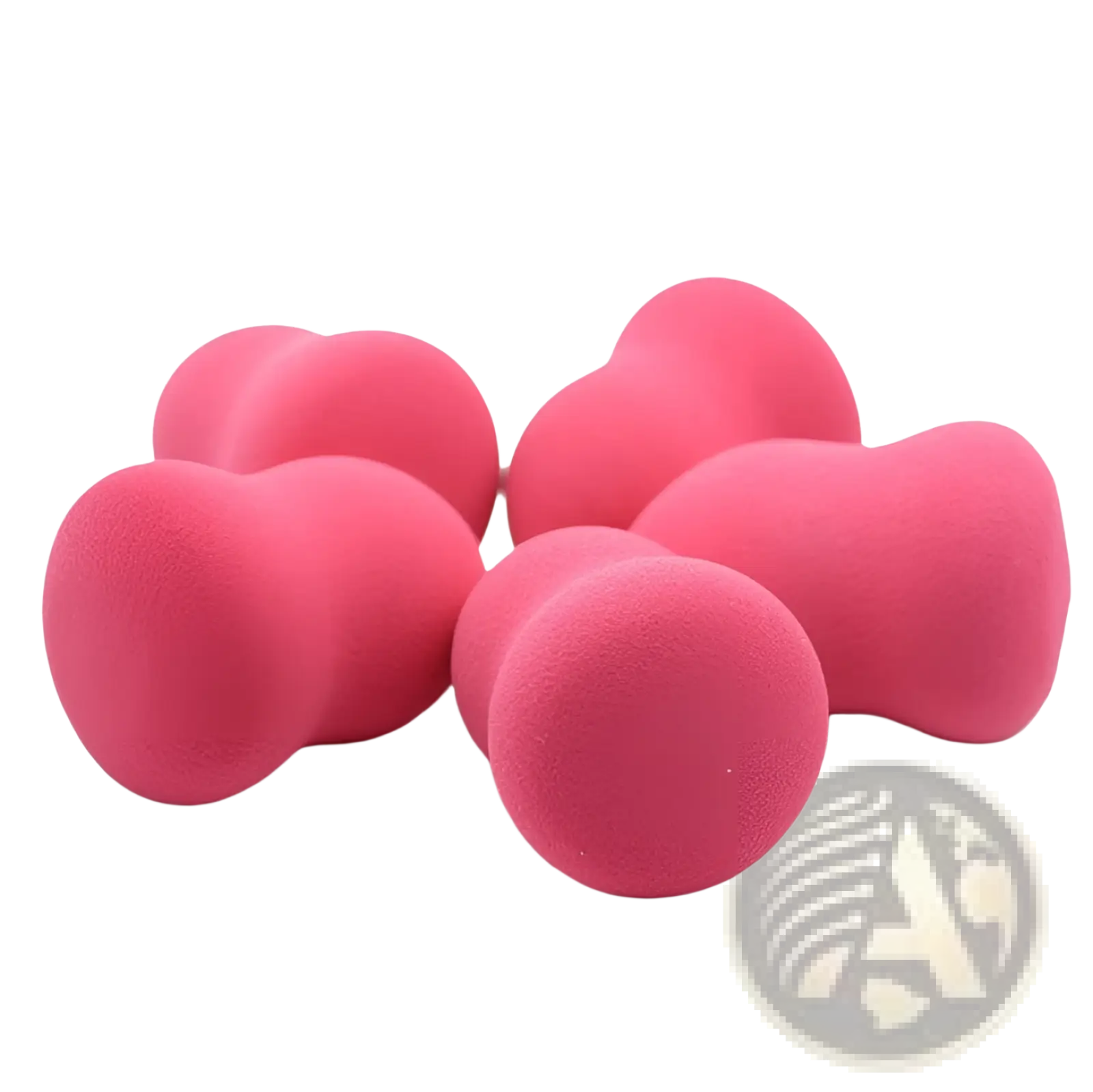 Makeup sponge pink teardrop hydrophilic foam 2 pack featuring bright pink soft textured dumbbell shaped sponges