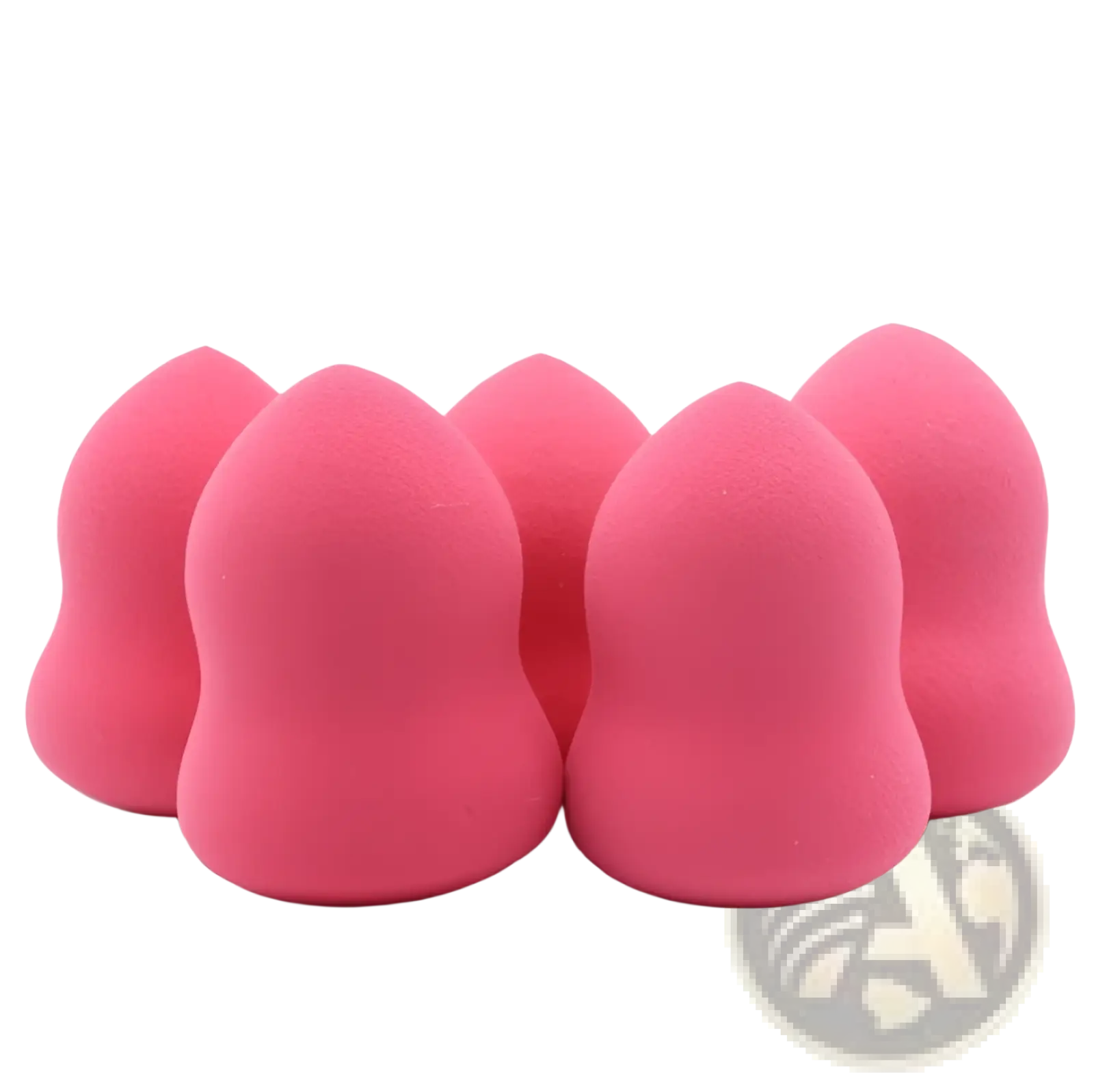 Bright pink teardrop hydrophilic makeup sponges made of soft foam in a 2 pack for flawless application