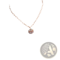 Silver stainless steel mama gemstone pendant necklace with round colorful gemstone-embedded intricate design