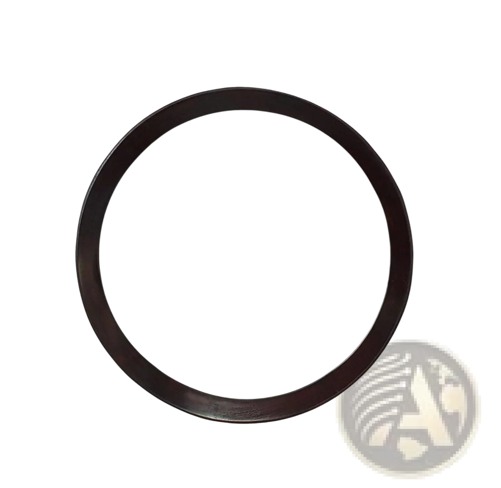 Mango wood round wall mirror with a dark bronze 19.75 inch wooden frame and 17.5 inch glass surface