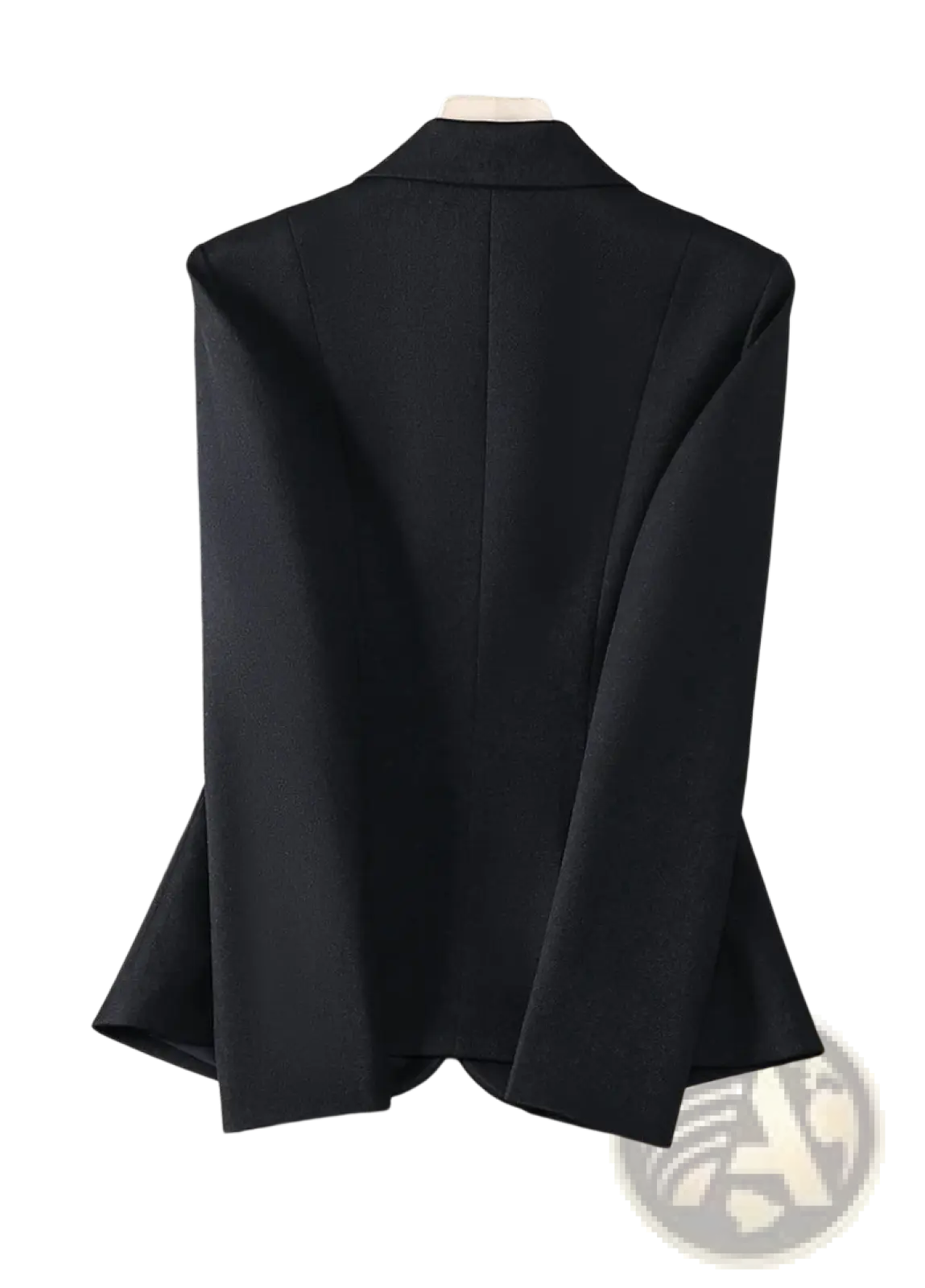 Black tailored blazer with a sleek structured design and smooth fabric featured in maroon single button slim work blazer